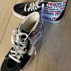Vans Sk8 Hi Limited Edition I ❤️ Boys I ❤️Girls Sneakers